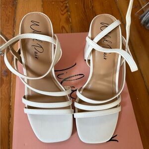 Wild Pair Cream Strappy Heels